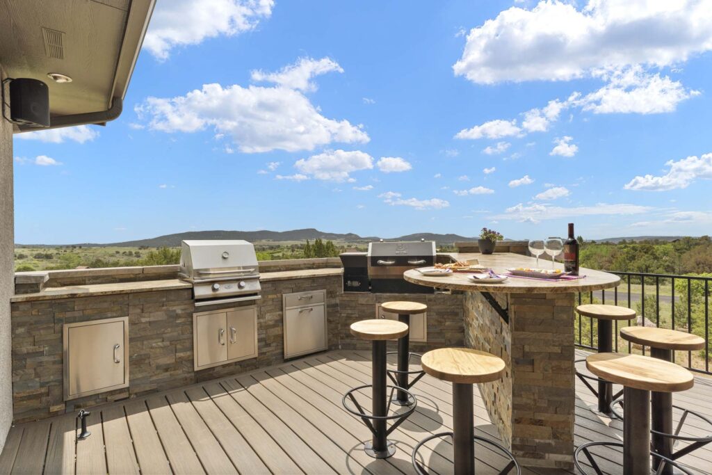 HDR Real Estate Photograph of an outdoor kitchen