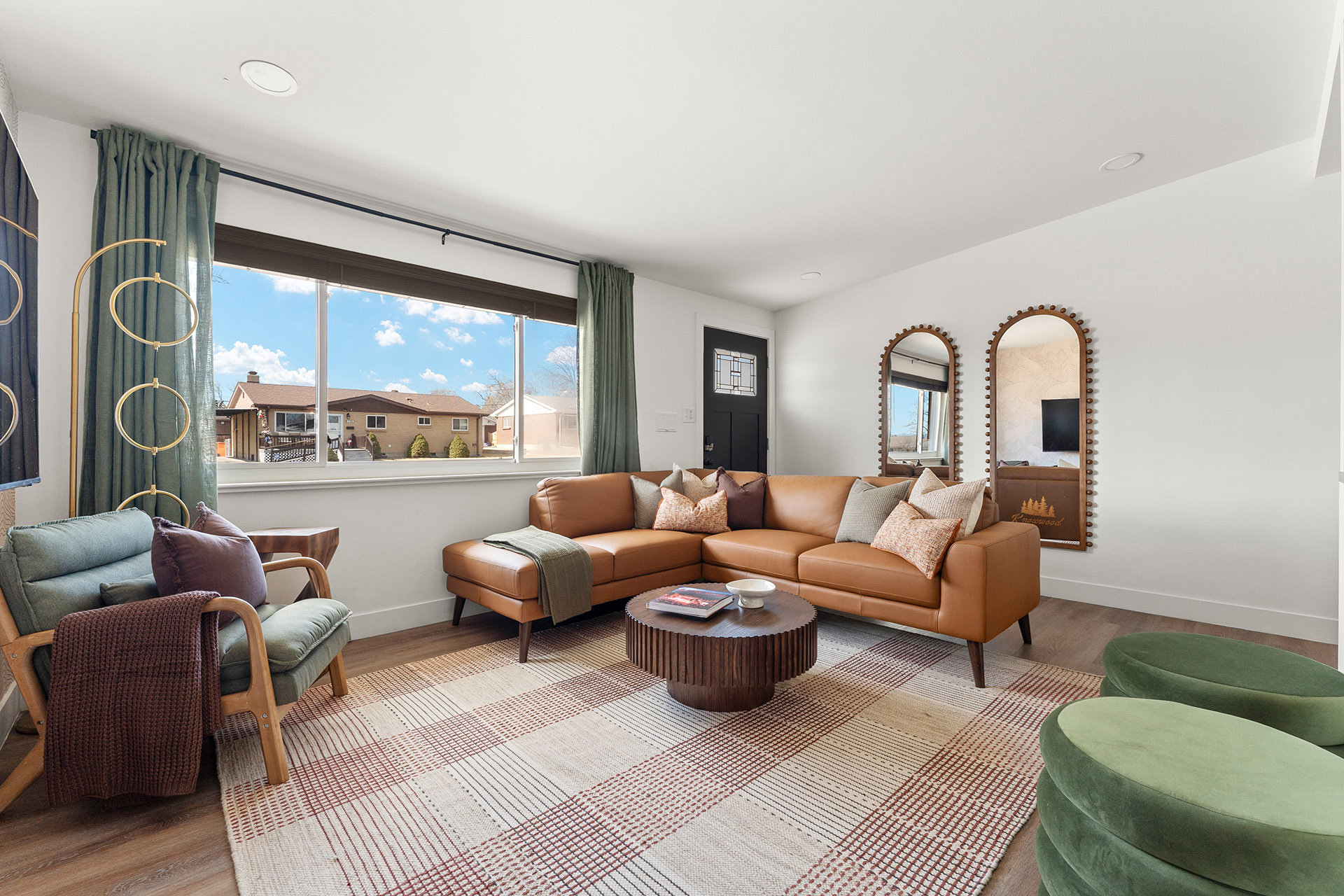 Image of a bright Denver living room captured during midday sun