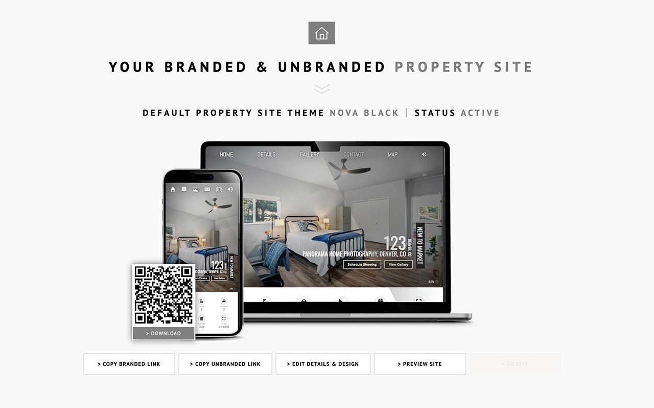 Property website and marketing kit for a Castle Rock real estate listing